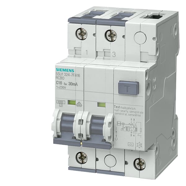 SIEMENS SIE5SU13247FA16 MTD 10KA 20KA 2P C16 TIPO A 30MA 3UM