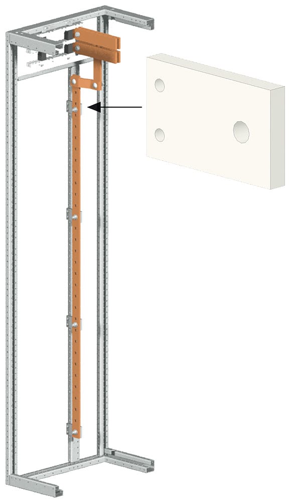 SIEMENS - SIE8PQ40000BA11 SUPPORTO SBARRE DISTRIBUZ N/PEN VERTIC.
