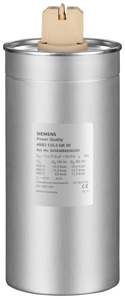 SIEMENS - SIE4RB22503EE50 COND TRIF 25KVAR 440V 50HZ SOFT RESINA