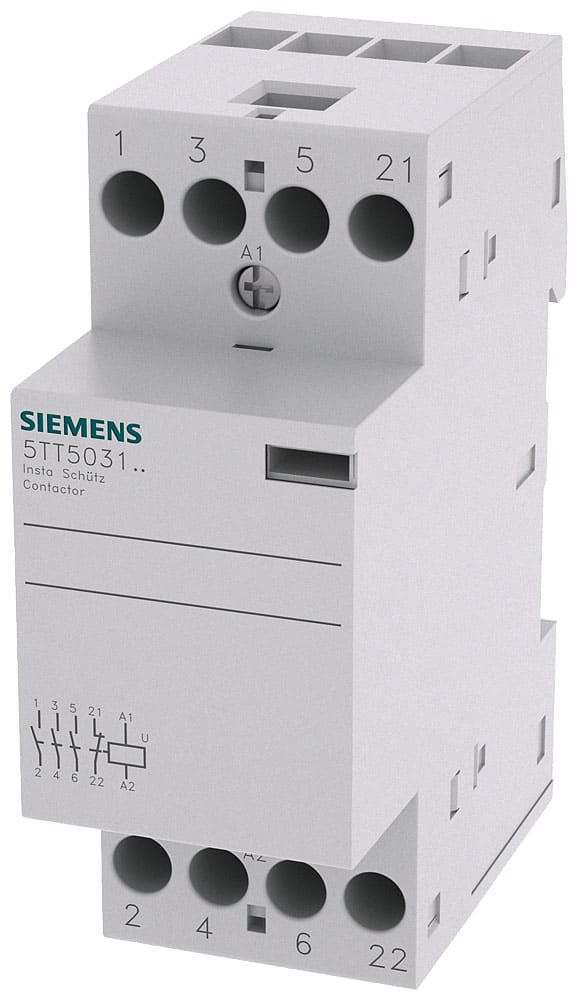SIEMENS SIE5TT58312 CONTATTORE 25A 24VCA 3NA+1NC 2UM ACC.