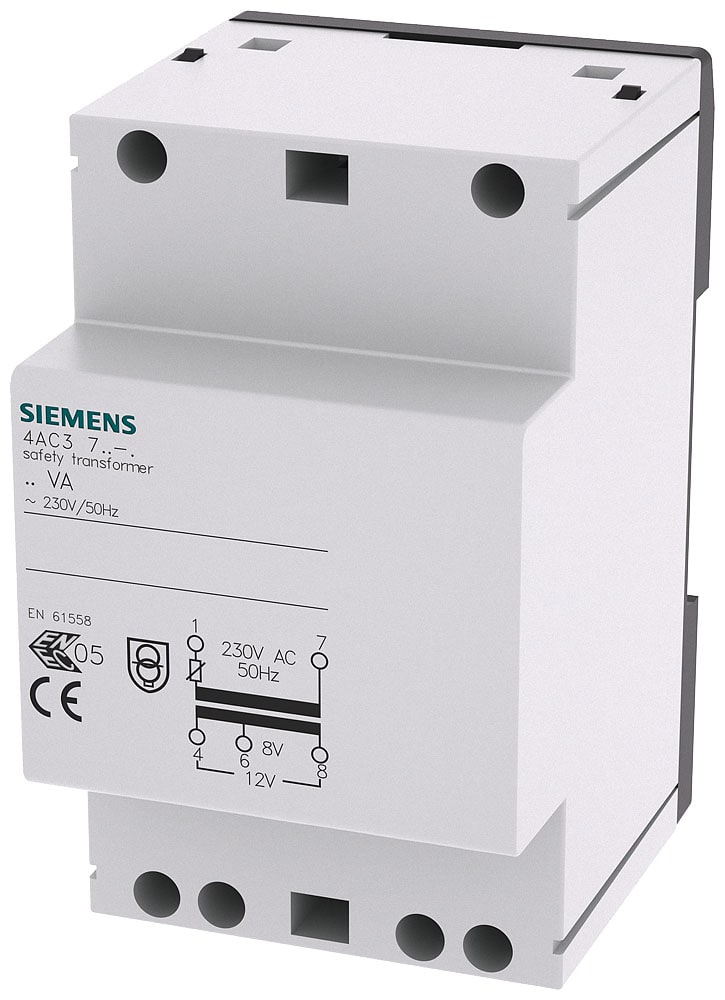 SIEMENS - SIE4AC37240 TRASF.SICUR. 24VA SEC.8-12VCA PTC 3UM