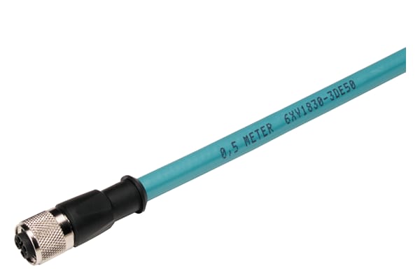 SIEMENS SIE6XV18303DH10 PROFIBUS M12 CONNECTING CABLE 1.0 M