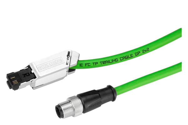 SIEMENS SIE6XV18715TN10 IE CONNECTING CABLE M12-180/IE RJ 45 10M