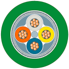 SIEMENS - SIE6XV18403AH10 IE FC TP TRAILING CABLE 2X2 SOLD BY M