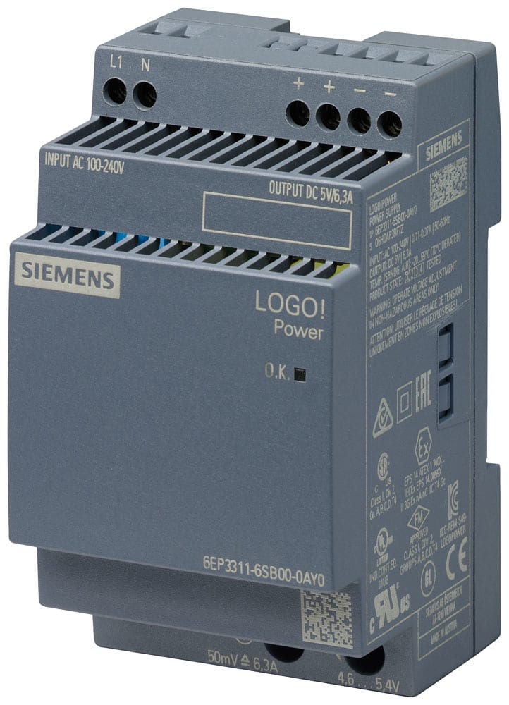 SIEMENS - SIE6EP33116SB000AY0 LOGO!POWER 5 V/63 A
