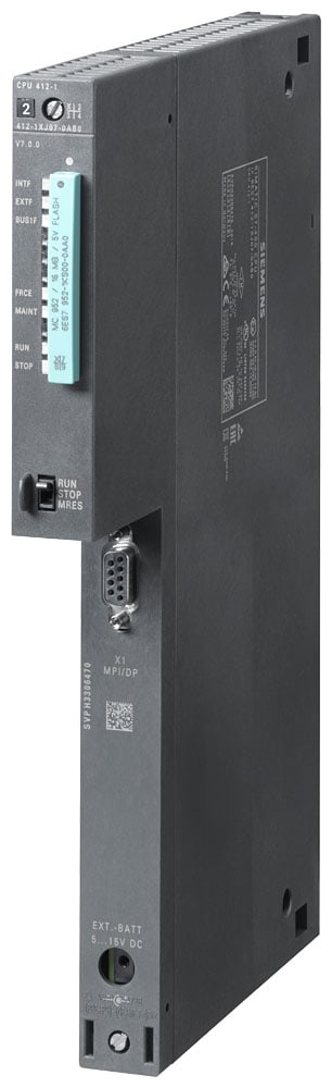 SIEMENS - SIE6ES74121XJ070AB0 CPU412-1, MPI/DP, 512 KB
