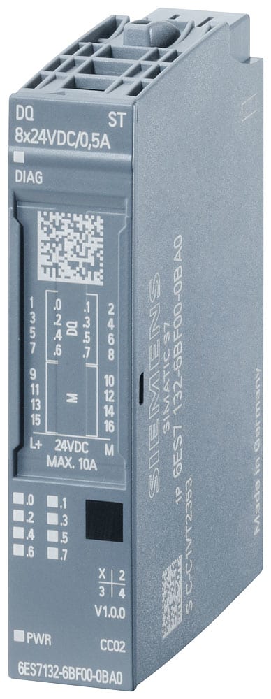 SIEMENS SIE6ES71326BF000CA0 ET 200SP, DQ 8X24VDC/0,5A HF