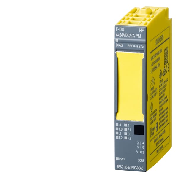 SIEMENS SIE6ES71366DB000CA0 ET 200SP, EL-MOD, F-DQ 4XDC 24V/2A