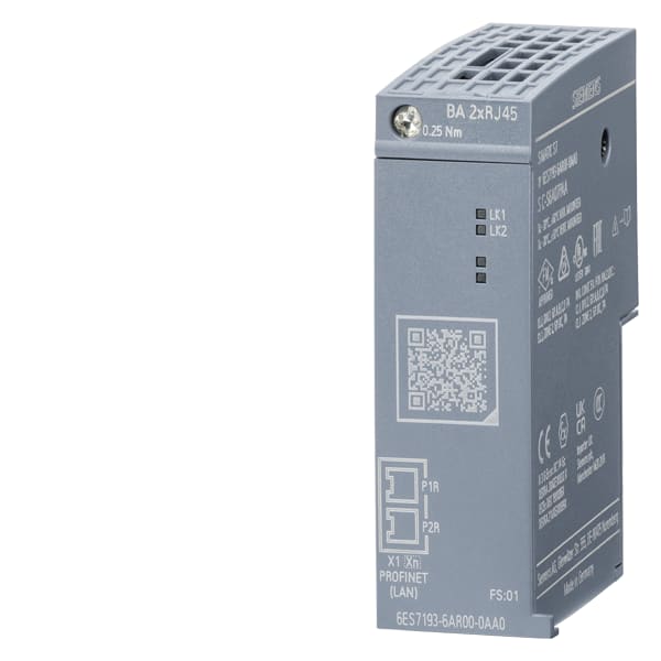SIEMENS SIE6ES71936AR000AA0 ET 200SP, BUSADAPTER BA 2XRJ45