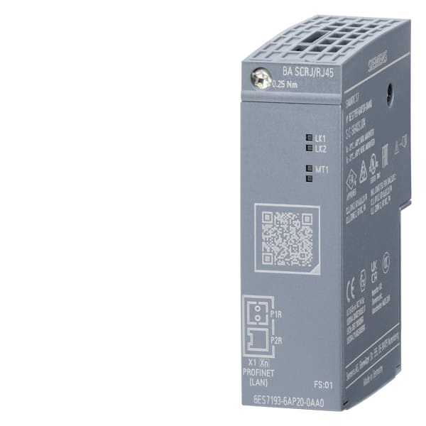 SIEMENS SIE6ES71936AP200AA0 ET 200SP, BUSADAPTER BA SCRJ/RJ45