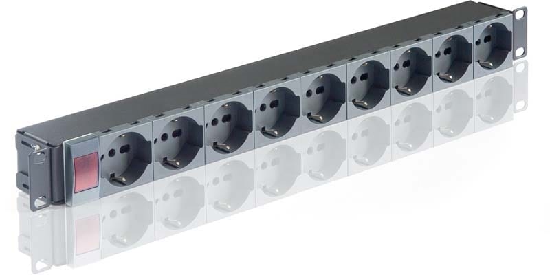 QUBIX S.R.L. NETWORK - QBX2011121 BARRA ALIMENTAZIONE 1U 9P SPIA LUM. NE