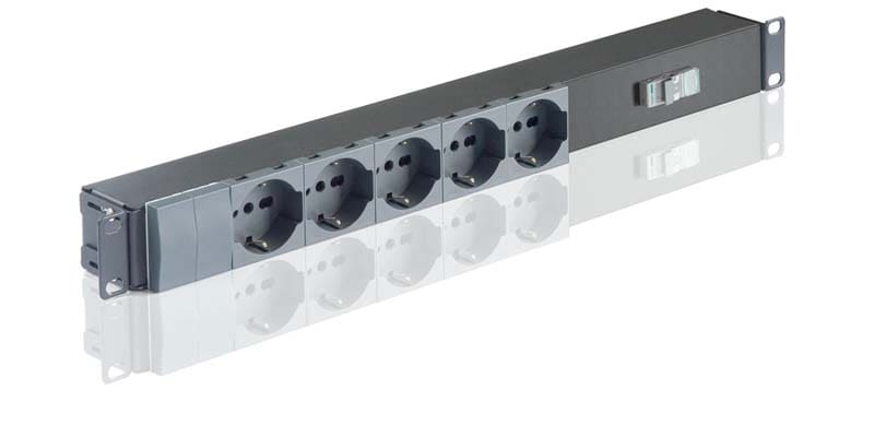 QUBIX S.R.L. NETWORK - QBX2011122 BARRA ALIMENTAZIONE 1U 5P INT.MAGN. NE