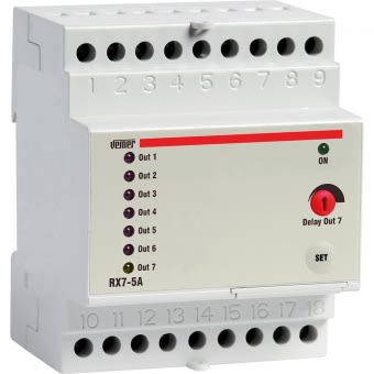 VEMER-SIBER GROUP S. - VEMVE443800 RX7-5A ATTUATORE REMOTO 7 RELE 5A