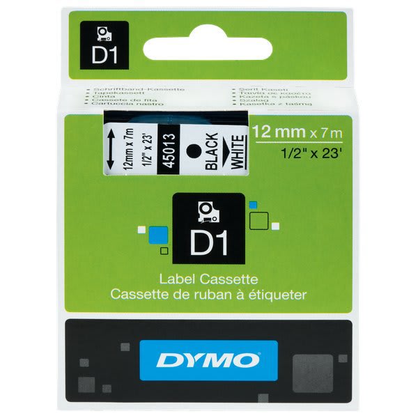 CEMBRE S.P.A. - CEMS0720530 NASTRO ETICHET.ADES.PERMANENTE 12MM.(BK-WH)