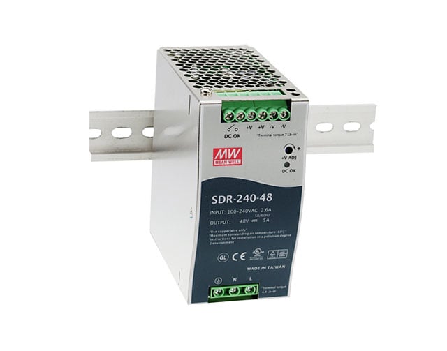 DIGIMAX SRL - DIXSDR-240-24 ALIMENTATORE DIN RAIL SLIM 24V 10A 240W