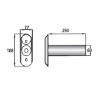 SEM - SEM4311/P0 STAFFA DA PALO L = 250 MM. ZINCATA