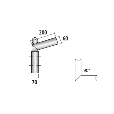 SEM - SEM4312/90 TESTA PALO 2 BRACCI ZINCATA