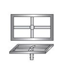 SEM - SEM4321/RETT1 TRAVERSA RETTANGOLARE LUNG. 100 CM. ZINC