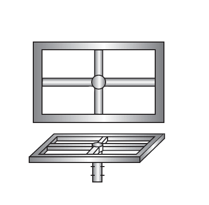 SEM - SEM4321/RETT1 TRAVERSA RETTANGOLARE LUNG. 100 CM. ZINC