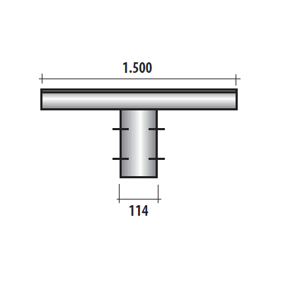 SEM - SEM4322/OTT TRAVERSA LUNG. 150 CM. ZINCATA