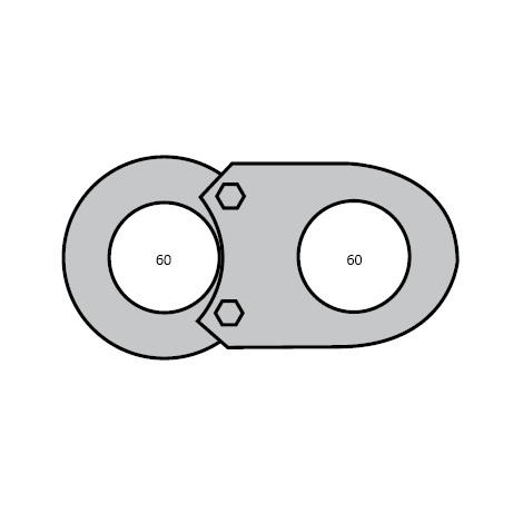 SEM - SEM4328/1 ACCOPPIATORE SINGOLO D 60-60 MM VERN.