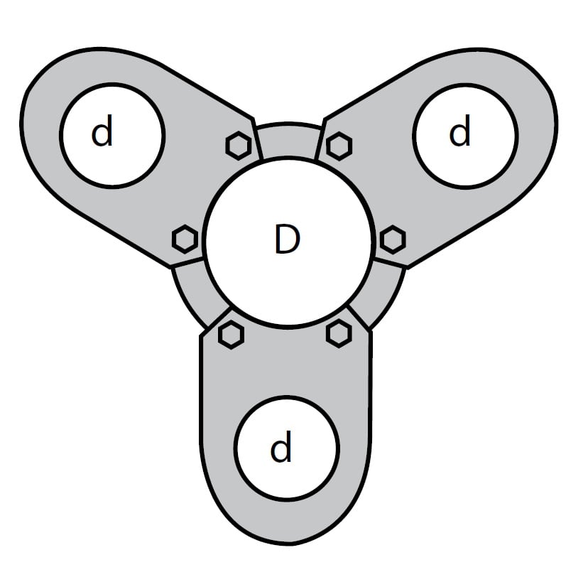 SEM - SEM4329/3 ACCOPPIATORE TRIPLO D 102-60 MM VERN.