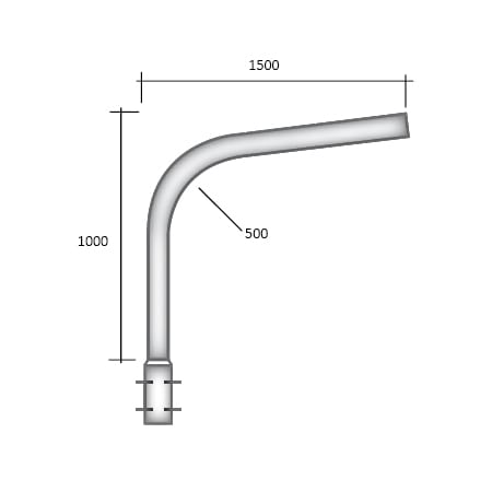 SEM - SEM4332/1 BRACCIO SINGOLO D 68X200+60X1000X1500 MM