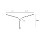 SEM - SEM4333/1 BRACCIO DOPPIO D 68X200+60X1000X1500 MM.