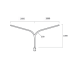 SEM - SEM4333/1020 BRACCIO DOPPIO D 68X200+60X1000X2000 MM.