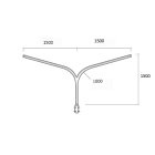 SEM - SEM4333/2 BRACCIO DOPPIO D 68X200+60X1500X1500 MM.