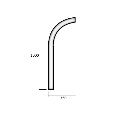 SEM - SEM4334/1 BRACCIO D 60X1000X350 MM ZN+V