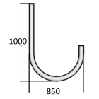 SEM - SEM4335 BRACCIO D 60X1000X850 MM ZN+V
