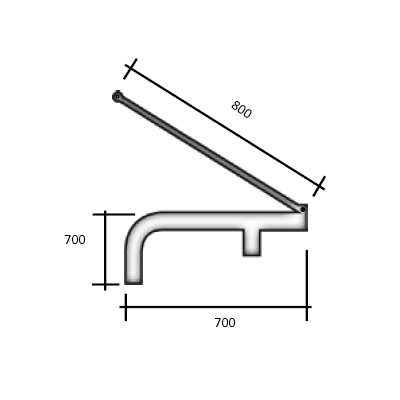 SEM - SEM4336 BRACCIO D 60X700X700 MM. TIRANTE