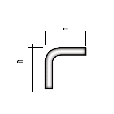 SEM - SEM4338/1 BRACCIO D 60X300X300 MM. ZN+V