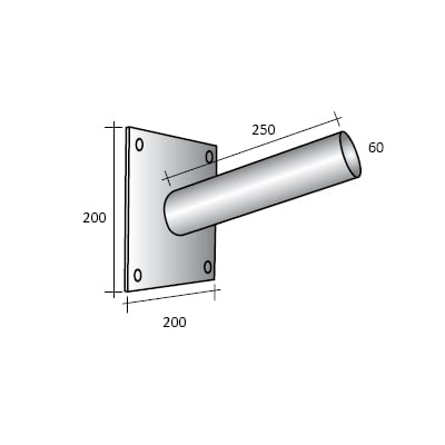 SEM - SEM4340/V STAFFA A MURO PER ARMATURE