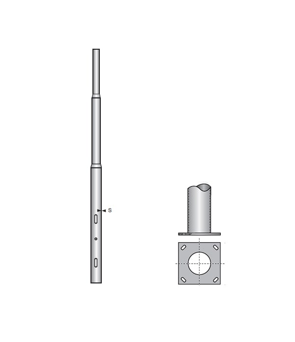 SEM - SEM4403/BV PALO RASTREMATO H.TOT. 400 CM. + BASE V