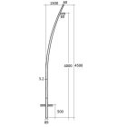 SEM - SEMCCL45-89/60 PALO CONICO CURVATO HSP H.TOT. 450 CM.