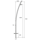 SEM - SEMCCL73-127/60 PALO CONICO CURVATO HSP H.TOT. 730 CM.