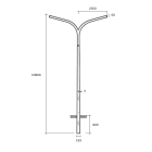 SEM - SEMVESUVIO PALO CONICO CURVATO H.TOT. 880 CM.