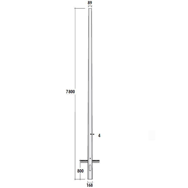 SEM - SEMFCL78-168/89 PALO CONICO LAMINATO H.TOT. 780 CM.