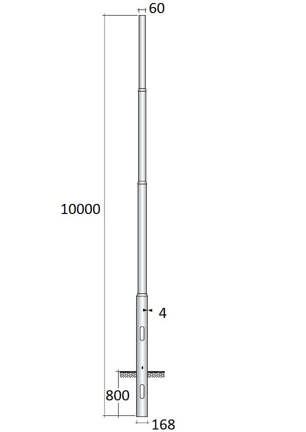 SEM - SEML41000/168 PALO RASTREMATO LAMIN. HSP H. TOT. 1000
