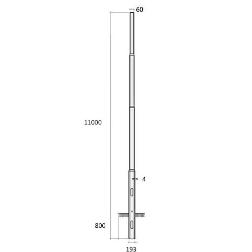 SEM - SEML41100/139 PALO RASTREMATO LAMIN. HSP H. TOT. 1100