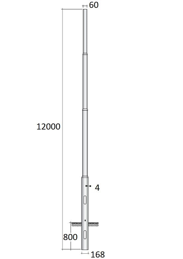 SEM - SEML41200/168 PALO RASTREMATO LAMIN. HSP H. TOT. 1200