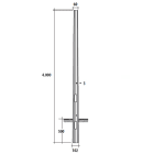 SEM - SEMOTT40/3 PALO OTTAGONALE H.TOT. 400 CM. D 102/60X