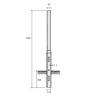 SEM - SEMR50-114/76/V PALO RASTREMATO H.TOT. 500 CM. 1 RASTR.