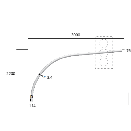 SEM - SEMSBS2230 BRACCIO SINGOLO A=2200 - L= 3000 MM.