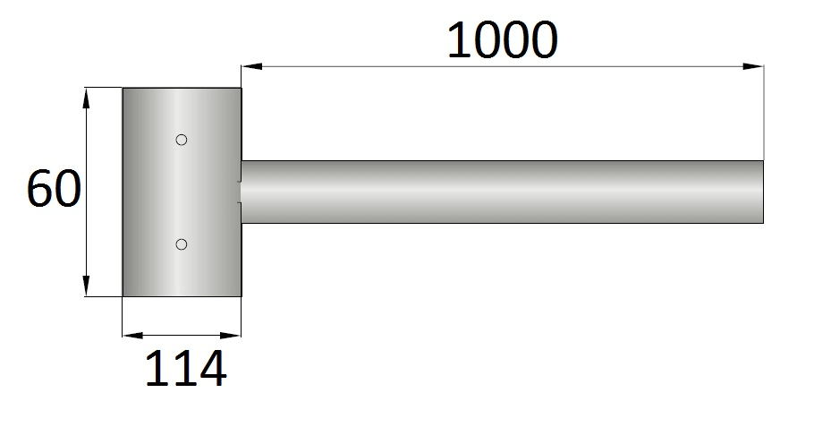 SEM - SEMSRS1140100F STAFFA SING. PER PALI FR E FCL L=1000 MM