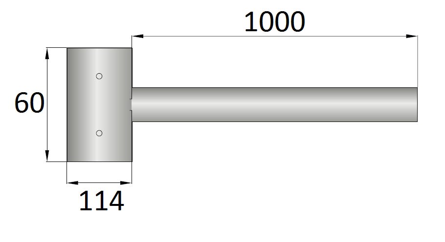 SEM - SEMSRS1140100F STAFFA SING. PER PALI FR E FCL L=1000 MM