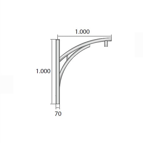 SEM - SEMTSSU100100 TESTA PALO SINGOLO SUSA A=1000 L=100