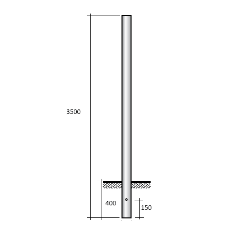 SEM - SEMVR3350N PALO IN VETRORESINA CILINDRICO D 60X3500